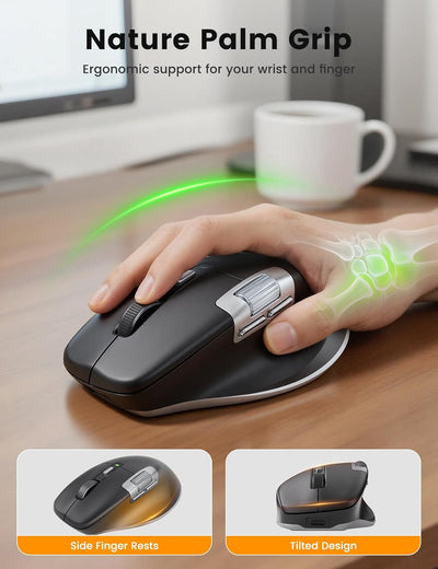 Sablute MAM6 Ergonomic Wireless Mouse with Ultra-Fast Scrolling