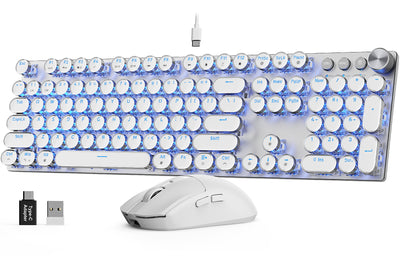 Sablute KM81 Retro Wireless Mechanical Keyboard & Mouse Combo
