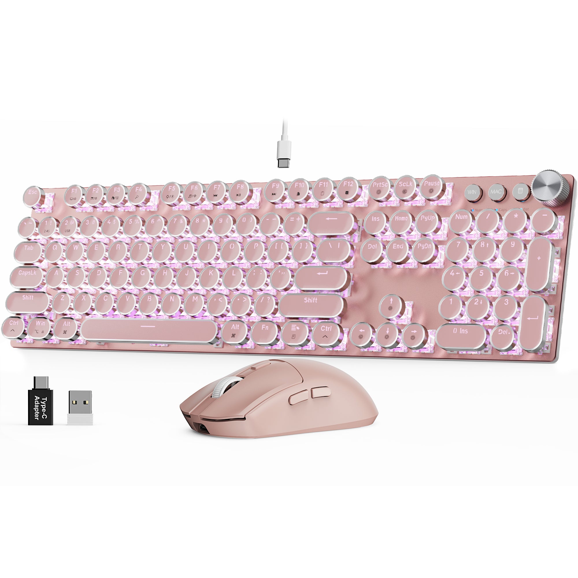 Sablute KM81 Retro Wireless Mechanical Keyboard & Mouse Combo