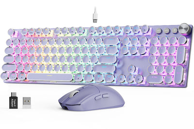 Sablute KM81 Retro Wireless Mechanical Keyboard & Mouse Combo