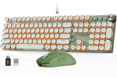Sablute KM81 Retro Wireless Mechanical Keyboard & Mouse Combo