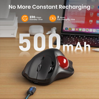 Sablute Wireless Trackball Mouse with Thumb Control MAM2