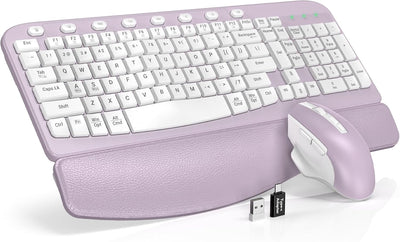 Sablute Wave Keys Ergonomic Wireless Keyboard and Mouse Combo MA12