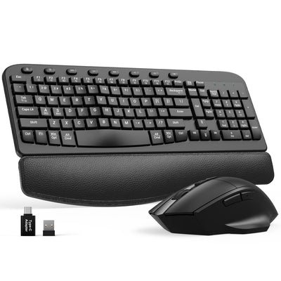 Sablute Wave Keys Ergonomic Wireless Keyboard and Mouse Combo MA12