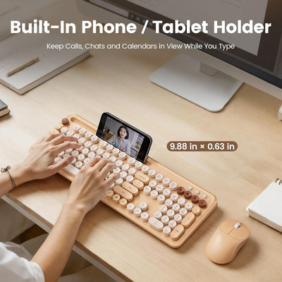 Sablute 100% Layout Wireless Typewriter Keyboard and Mouse Combo CK13 