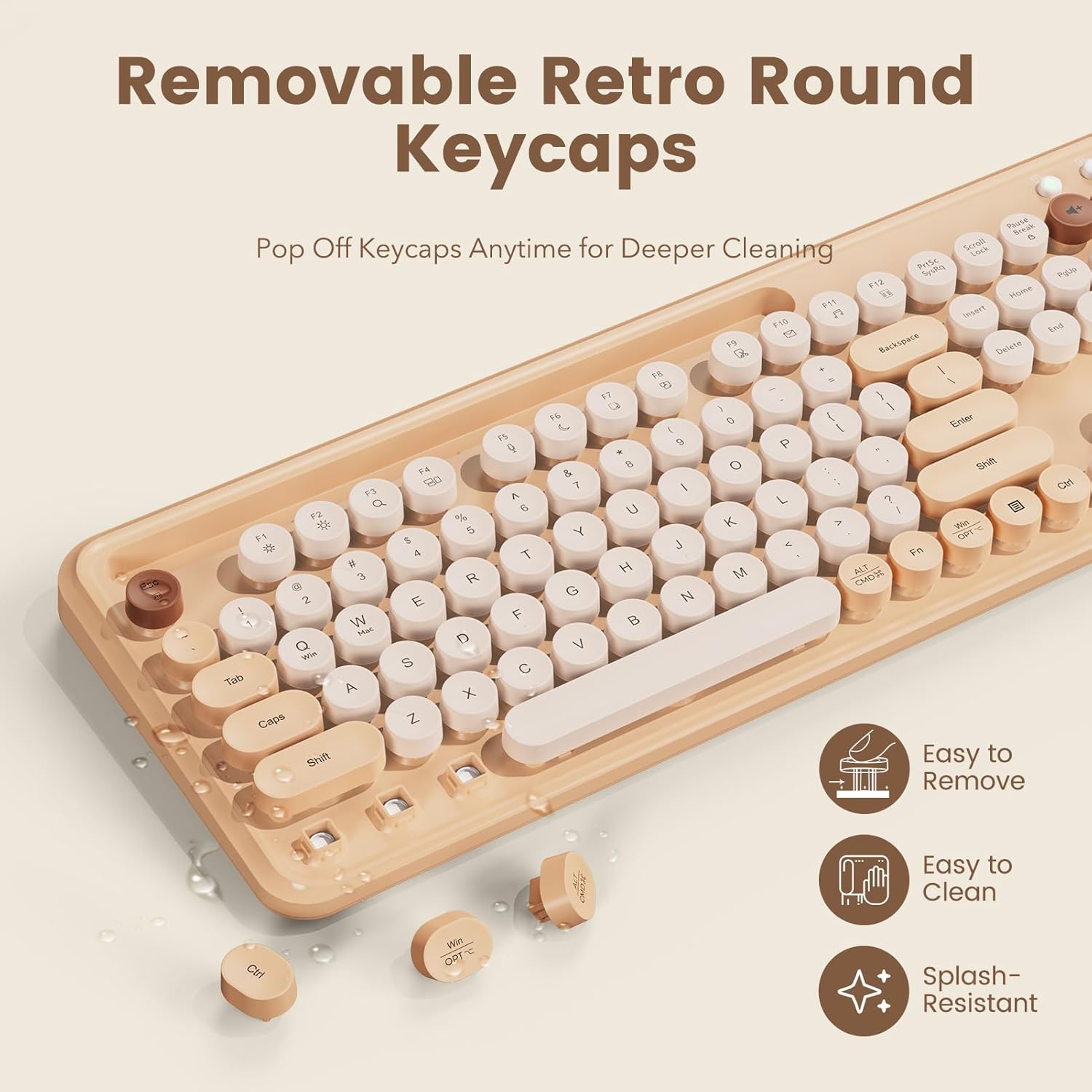 Sablute 100% Layout Wireless Typewriter Keyboard and Mouse Combo CK13 