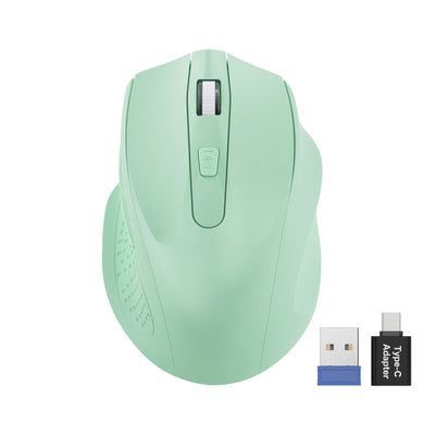 Sablute compact wireless mouse for office and travel with quiet clicking, ergonomic thumb support, compatibility for Windows and Mac devices M21 CE1566 Mint Green