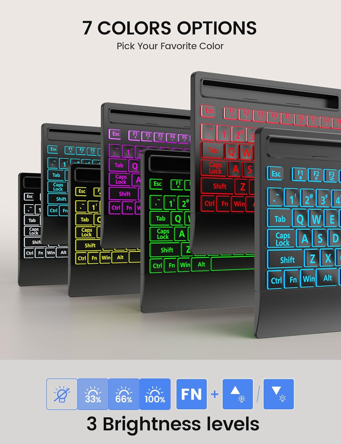 Sablute Wired Large Print Backlit Keyboard K31PRO