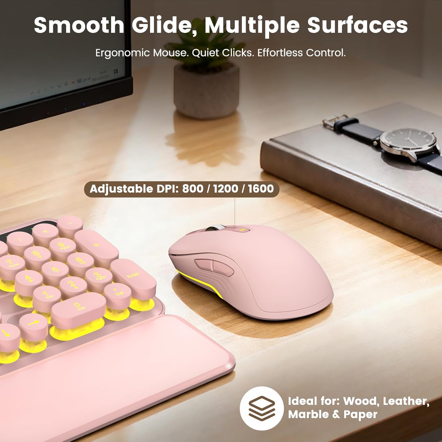 Sablute Wireless Backlit Keyboard and Mouse Combo CK23PRO