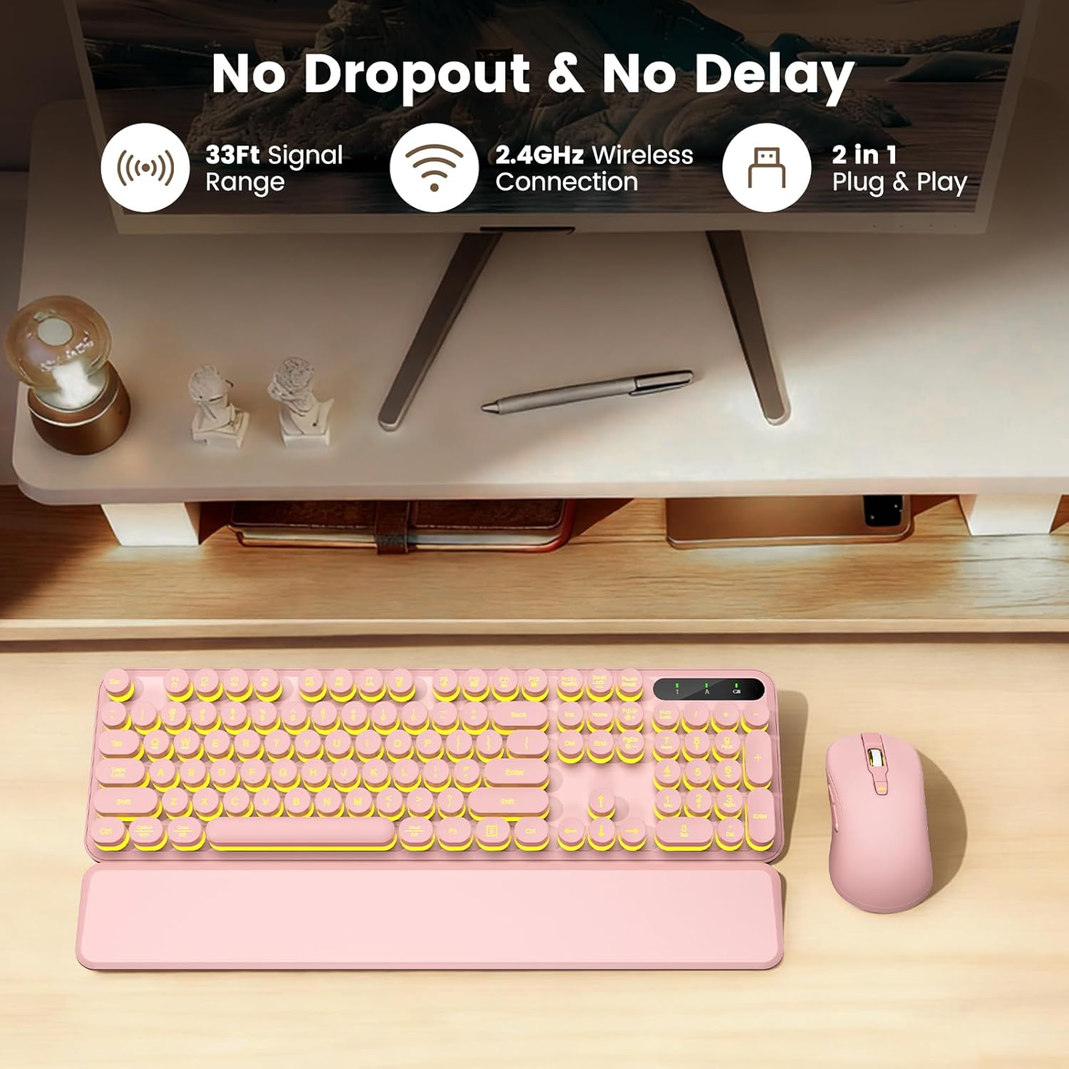 Sablute Wireless Backlit Keyboard and Mouse Combo CK23PRO