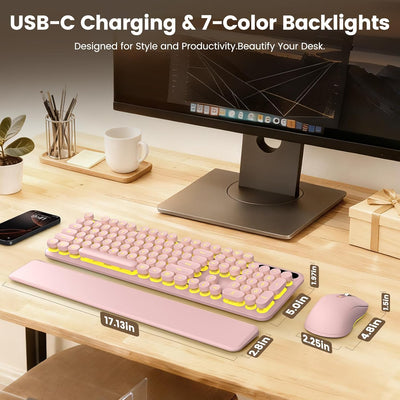 Sablute Wireless Backlit Keyboard and Mouse Combo CK23PRO