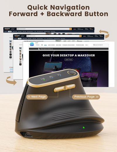 Sablute Ergonomic Vertical Wireless Mouse for M/L Hands MAM4